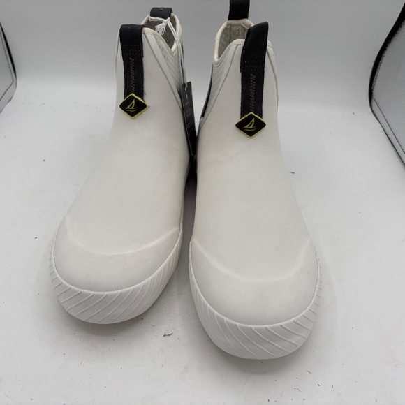 NWT SPERRY Sport White Black Topsider Slip-in Cutwater Rubber Deck Boots 13 - Picture 9 of 14
